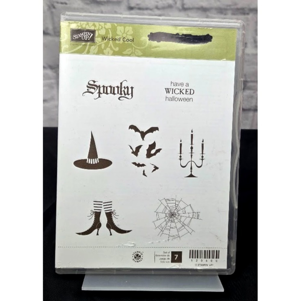 Stampin' Up! Wicked Cool Halloween Set of 7 Cling Stamps